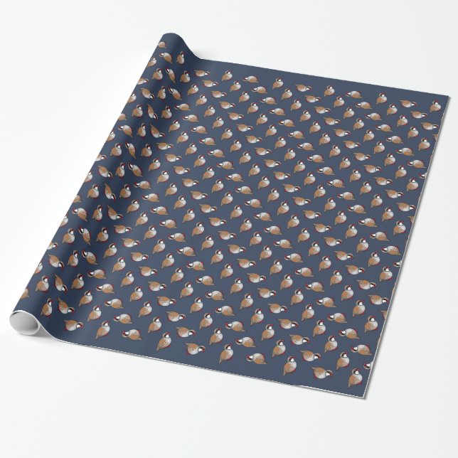 Red-legged Partridge Wrapping Paper (Unrolled)