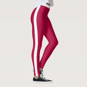 Red Leggings White Side Stripe or Choose Colours