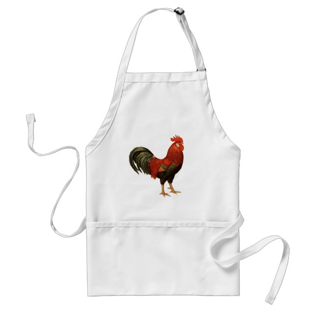 Red Leghorn Rooster Standard Apron (Front)