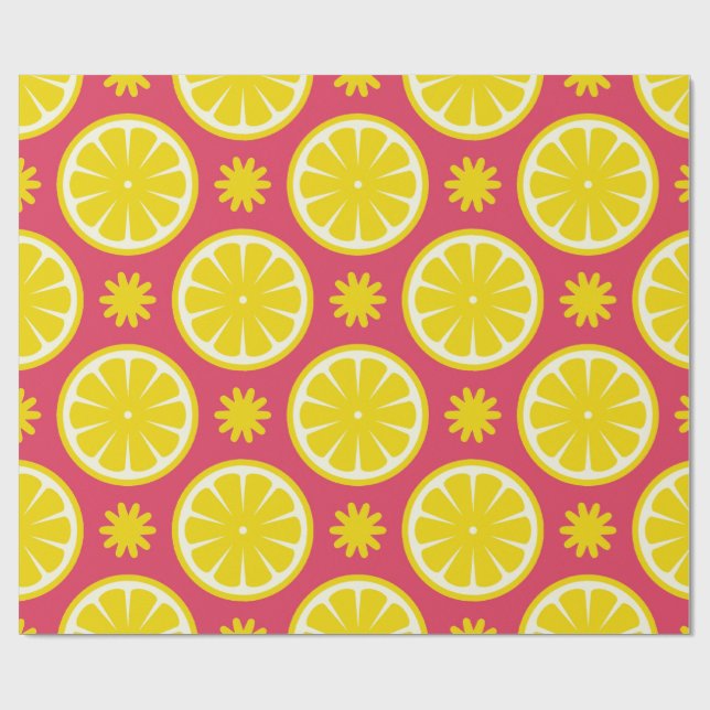 Red Lemon Wrapping Paper (Flat)