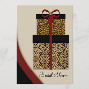 Red Leopard Gifts Leopard Bridal Shower Invitation