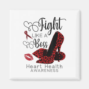 Red Leopard Heels Fight Like A Boss Heart Health A Magnet