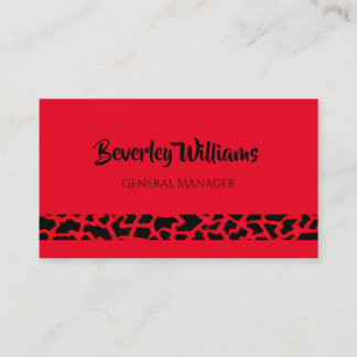 Red Leopard Professional Business Card