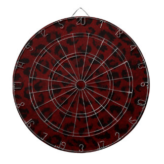 Red Leopard Skin Dart Board