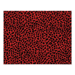 Red Leopard Skin Photo Print