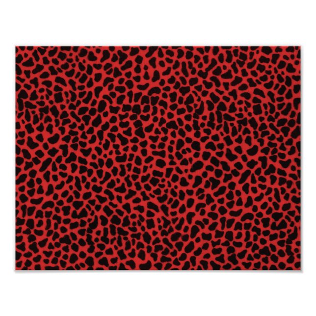 Red Leopard Skin Photo Print (Front)