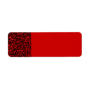 RED LEOPARD WOBBLE PATTERN BACKGROUNDS WALLPAPERS RETURN ADDRESS LABEL