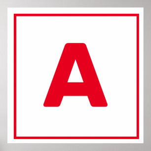 Red letter A  Poster