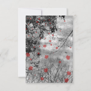 Red Letter Day Goth Wedding RSVP card