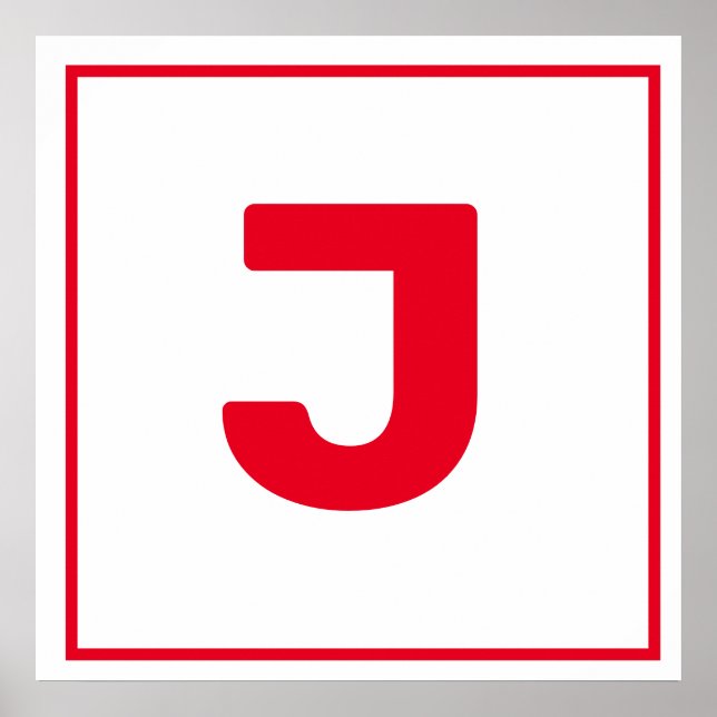 Red letter J Poster (Front)