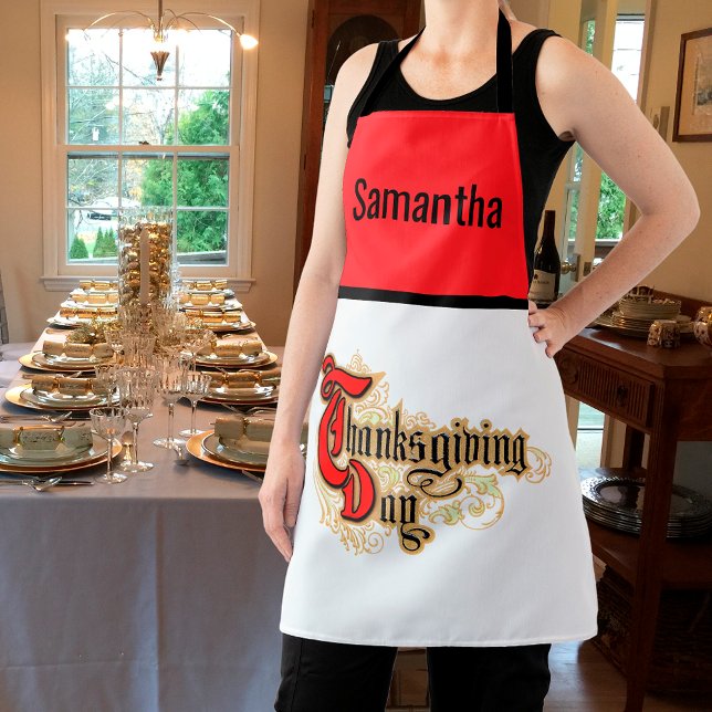 Red-Letter Words Thanksgiving Day Apron (Creator Uploaded)