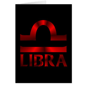 Red Libra Horoscope Symbol