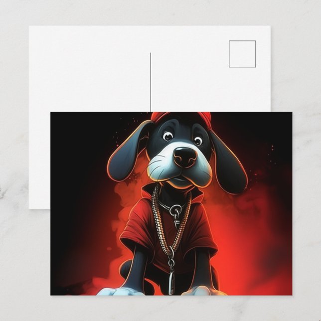Red light dog postcard (Front/Back)