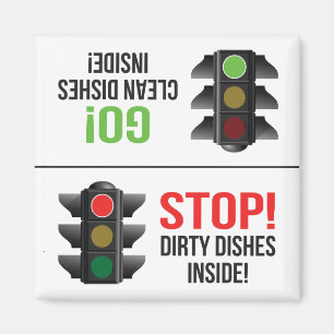 Red Light Green Light Dishwasher Magnet