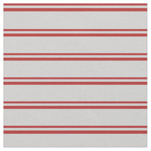 Red & Light Grey Stripes/Lines Pattern Fabric