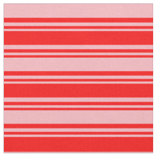 Red & Light Pink Coloured Pattern of Stripes Fabric