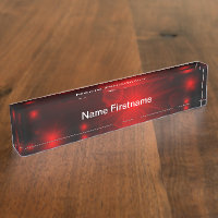 red light stars name plate