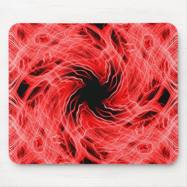 Red light trails pattern mouse pad (Front)