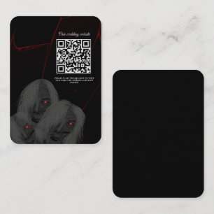 Red Lightning Ghost Gothic Black Red Dark Moody Enclosure Card