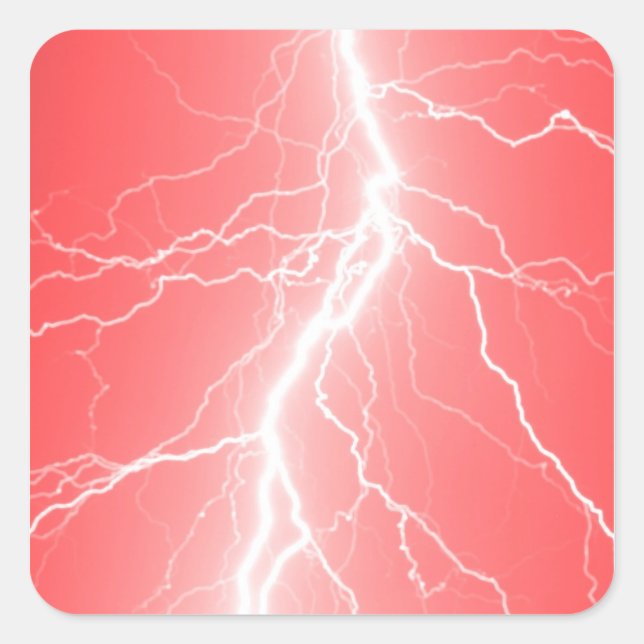 Red Lightning Strike - Sticker (Front)