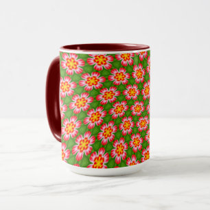 Red Lilies Pattern Mug