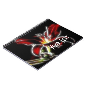 Red lily Watercolor Floral Notebook