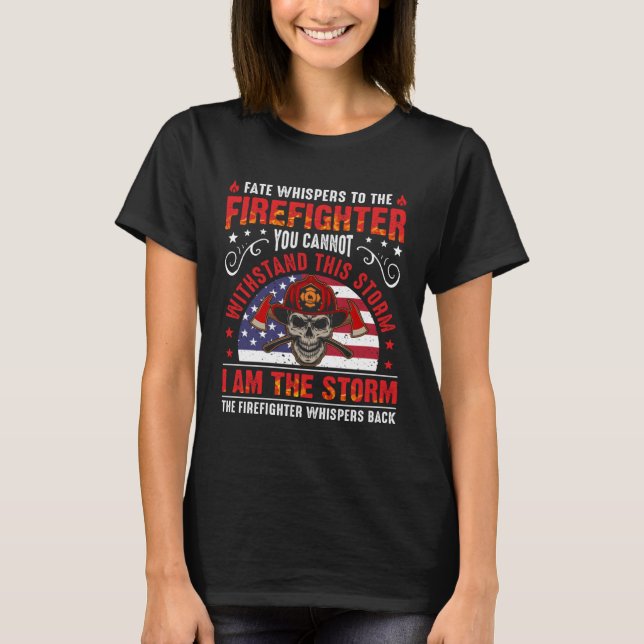 Red Line American Flag  Cool Firefighter Plus Size T-Shirt (Front)