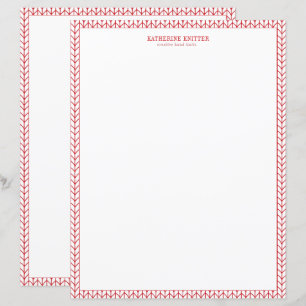 RED LINE KNIT 8.5x11 Business Stationery