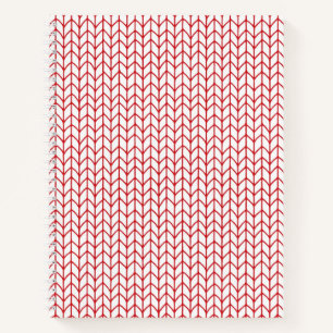 RED LINE KNIT 8.5x11 Spiral Notebook