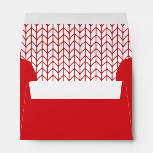 RED LINE KNIT A6 Envelope (4x6 cards) / Red