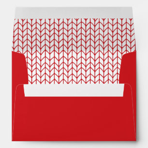 RED LINE KNIT A7 Envelope (5x7 cards) / Red