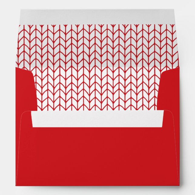 RED LINE KNIT A7 Envelope (5x7 cards) / Red (Back (Bottom))