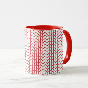 RED LINE KNIT Red Combo Mug