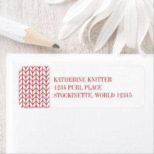 RED LINE KNIT Return Address Labels