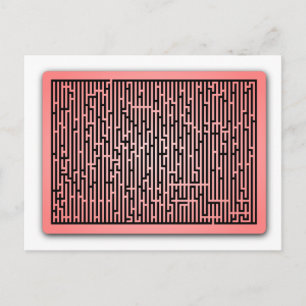 Red Line Maze Postcard