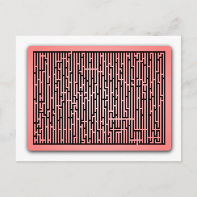 Red Line Maze Postcard (Front)