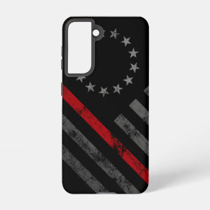 Red Line Vintage Betsy Ross American Flag Samsung Galaxy Case