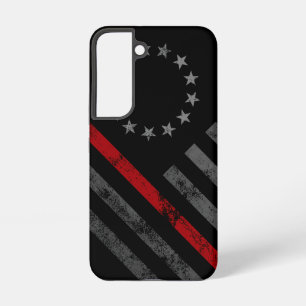 Red Line Vintage Betsy Ross American Flag Samsung Galaxy Case