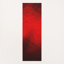 Red Linear Waves - Yoga Mat