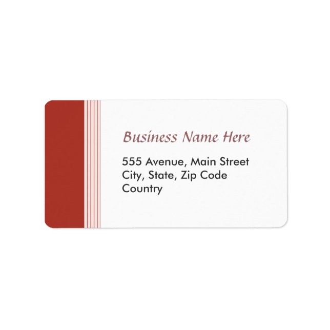 Red Lined Label (Front)