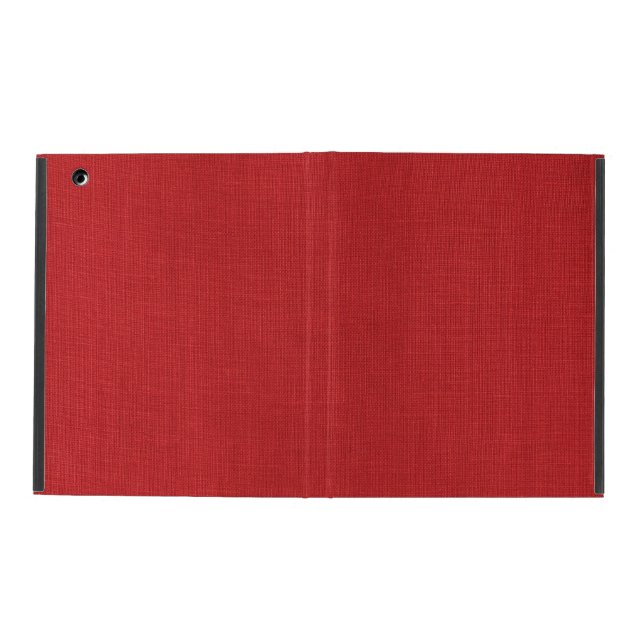 Red Linen Texture Photo iPad Case (Outside)