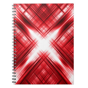 Red lines cross notebook