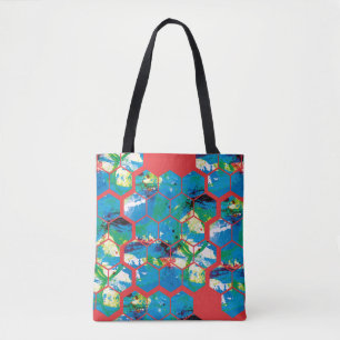 Red lines. tote bag