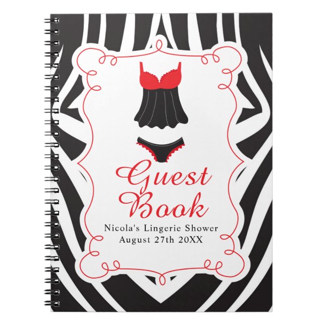 Red Lingerie Party  Notebook (Front)