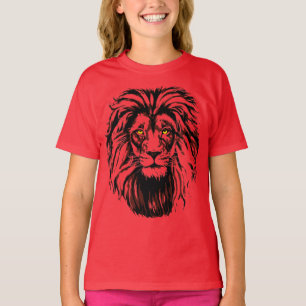 Red Lion T-Shirt   Colourful Lion Drawing