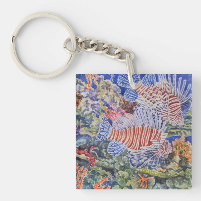 Red Lionfish Key Ring (Front)