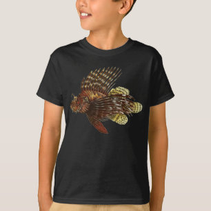 Red Lionfish Vintage Print T-Shirt
