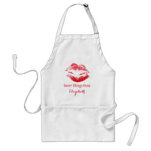 Red Lip Print Kiss Sweet Things A03 Standard Apron