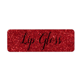 Red Lipgloss label Return Address Label