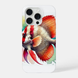 Red Lipped Batfish 070824AREF146 - Watercolor iPhone 15 Pro Case